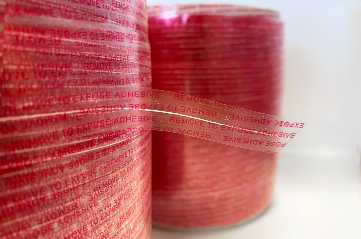 Fiber reinforced finger lift tape - 2 red rolls